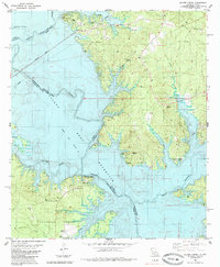 preview thumbnail of historical topo map of Sabine County, LA in 1985