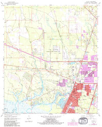 Download a high-resolution, GPS-compatible USGS topo map for Slidell, LA (1991 edition)