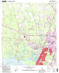 Download a high-resolution, GPS-compatible USGS topo map for Slidell, LA (1994 edition)