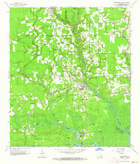 1963 Map of Springfield, LA, 1964 Print