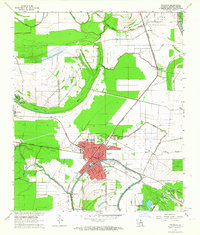 1963 Map of Tallulah, LA, 1964 Print