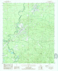 Download a high-resolution, GPS-compatible USGS topo map for Tullos, LA (1985 edition)