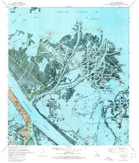 Download a high-resolution, GPS-compatible USGS topo map for Venice, LA (1974 edition)