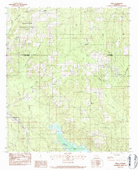 preview thumbnail of historical topo map of Grant County, LA in 1983