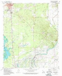 Download a high-resolution, GPS-compatible USGS topo map for Vivian South, LA (1989 edition)