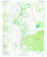 preview thumbnail of historical topo map of Bossier County, LA in 1971