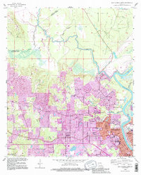 Download a high-resolution, GPS-compatible USGS topo map for West Monroe North, LA (1995 edition)