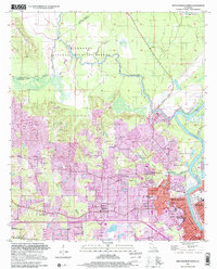 Download a high-resolution, GPS-compatible USGS topo map for West Monroe North, LA (2001 edition)