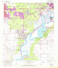 Download a high-resolution, GPS-compatible USGS topo map for Westlake, LA (1968 edition)
