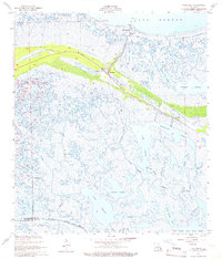 preview thumbnail of historical topo map of St. Bernard County, LA in 1957