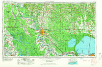 1961 Map of Baton Rouge, 1966 Print