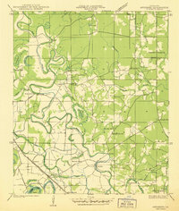 preview thumbnail of historical topo map of Bossier County, LA in 1938