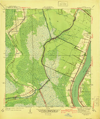 preview thumbnail of historical topo map of Jefferson County, LA in 1940