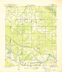 1937 Map of Campti NW