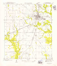 1954 Map of DeRidder, LA