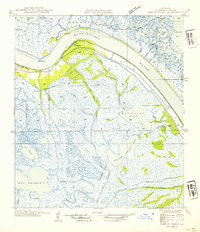 preview thumbnail of historical topo map of Plaquemines County, LA in 1954