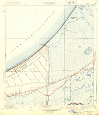 preview thumbnail of historical topo map of Orleans County, LA in 1943