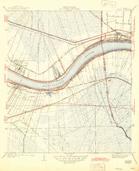 1938 Map of Ama, LA, 1946 Print