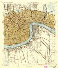 Download a high-resolution, GPS-compatible USGS topo map for New Orleans East, LA (1939 edition)