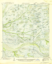 Download a high-resolution, GPS-compatible USGS topo map for Pass A Loutre West, LA (1947 edition)