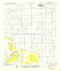 Download a high-resolution, GPS-compatible USGS topo map for Schooner Bayou NE, LA (1954 edition)