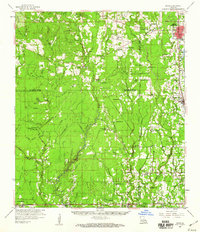1959 Map of Montpelier, LA, 1960 Print