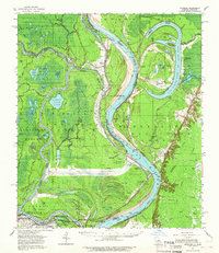 preview thumbnail of historical topo map of Concordia County, LA in 1954