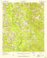 1957 Map of Ashland, LA, 1958 Print