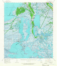 1962 Map of Barataria, LA, 1966 Print