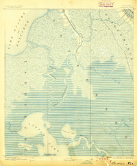 Download a high-resolution, GPS-compatible USGS topo map for Barataria, LA (1892 edition)