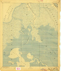 1892 Map of Barataria, LA, 1898 Print