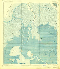 1892 Map of Lafourche County, LA, 1931 Print
