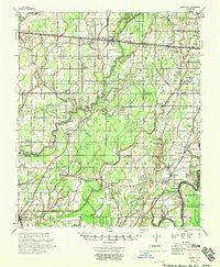 Download a high-resolution, GPS-compatible USGS topo map for Baskinton, LA (1958 edition)