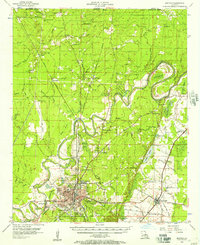 1956 Map of Bastrop, LA, 1957 Print
