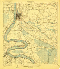 1908 Map of Baton Rouge, 1921 Print