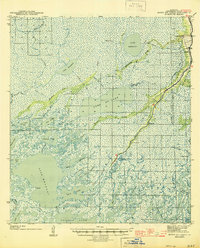 Download a high-resolution, GPS-compatible USGS topo map for Bayou Du Large, LA (1944 edition)