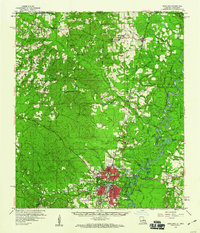 1959 Map of Bogalusa, LA, 1960 Print