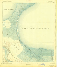 1892 Map of Bonnet Carre, 1928 Print