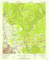 1955 Map of Bossier City, LA, 1956 Print
