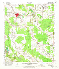 1966 Map of Bunkie, 1967 Print