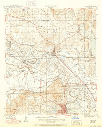 1948 Map of Campti, LA, 1950 Print