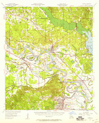 Download a high-resolution, GPS-compatible USGS topo map for Campti, LA (1958 edition)