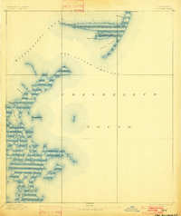 1893 Map of Cat Island, 1901 Print
