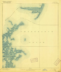 1893 Map of Cat Island, 1916 Print