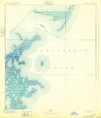 1893 Map of Cat Island, 1932 Print