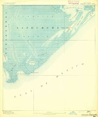 1892 Map of Lafourche County, LA