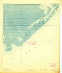 Download a high-resolution, GPS-compatible USGS topo map for Cheniere Caminada, LA (1910 edition)