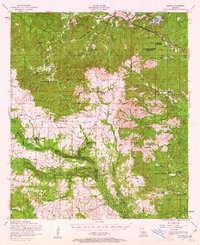 preview thumbnail of historical topo map of Rapides County, LA in 1954
