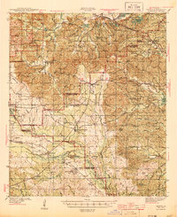 preview thumbnail of historical topo map of Rapides County, LA in 1944
