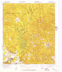 1956 Map of Colfax, LA, 1957 Print